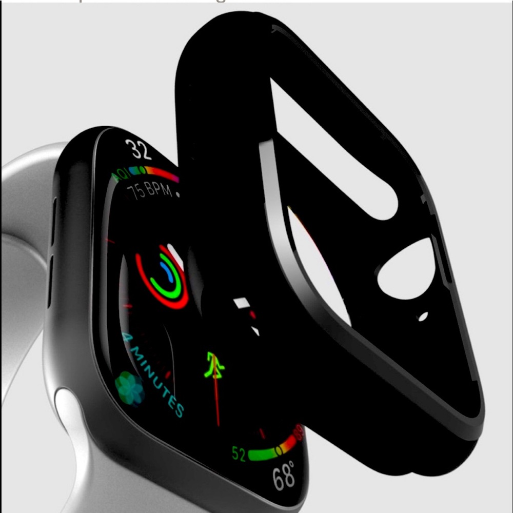 New Black Glossy Apple Watch Bumper Case